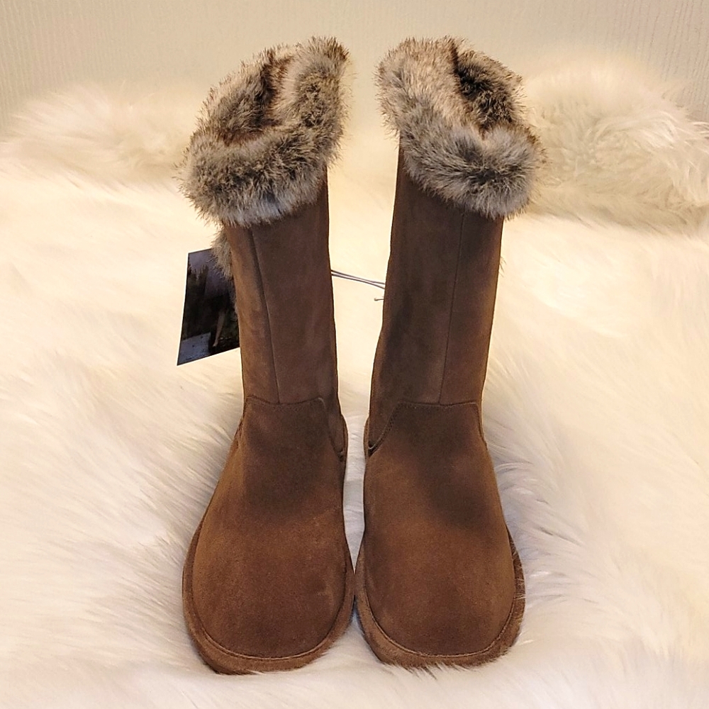 Bearpaw Hayden ll Suede Cognac Tall Boots